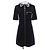 Vestido de malha com fecho de correr e gola bordada Louis Vuitton Preto