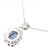 Autre Marque Platin-Saphir-Diamant-Halskette Silber - Ansicht 4