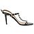 Valentino Sandali con tacco metallico Rockstud neri Nero
