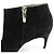 Autre Marque Sergio Rossi sr1 Wildleder-Short-Boots Schwarz - Ansicht 4