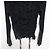 Autre Marque blusa transparente de bolinhas com flores merry jenny Preto - vista 3