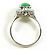 Autre Marque Jade-Diamant-Ring aus PT900 Platin Grün - Ansicht 3