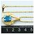 Autre Marque Collana in Oro Giallo K18YG Pt900 con Topazio Blu e Diamante - vista 5