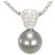 Autre Marque Collana con perla nera e diamante Pt900 Pt850 Nero