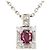 Autre Marque Collana in platino Pt900, granato rodolite e diamante Porpora