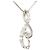 Autre Marque Platin-Diamant-Halskette PT900 PT850 Silber