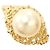 Autre Marque K14 Gelbgold-Perlenring Golden