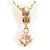 Autre Marque Collana in oro giallo e oro rosa K14 con diamanti D'oro - vista 3