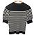 Autre Marque FURFUR Gestreifter Strickpullover Schwarz - Ansicht 2