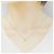 Autre Marque Collana in oro bianco K10 con topazio bianco e pietra di luna 4°C Argento - vista 6