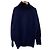 Autre Marque Lounge-Kleid aus Wolle mit Rollkragen Blau Marineblau