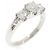 Autre Marque Trilogy Diamantring aus Platin Silber