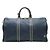 Keepall Borsa da viaggio in pelle Louis Vuitton Tobago Blu Blu navy
