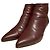 Autre Marque Kurze Lederstiefel Fabio Rusconi Braun Bordeaux