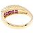 Autre Marque Pola Au750 Rubin Diamant Ring Golden - Ansicht 3