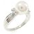 Autre Marque POLA Platin Diamant Akoya Perlenring Silber