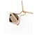 Hermès Collier Hermes 750 Pink Gold Smoky Quartz Marron  - vue 4