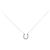 Autre Marque Collana Horseshoe in K14WG e Diamanti Argento