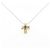 Autre Marque Collana con Croce in Oro Bianco Au750 e Platino, Zaffiro e Diamante Blu