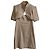 Autre Marque Snidel Mini-Kleid mit Ärmelschlitz und offenem Dekolleté Beige