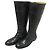 Autre Marque SAYA Lederlange Stiefel Schwarz
