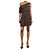 Saint Laurent Schwarzes Mini-Kleid mit einer Schulter und Sternenprint - Größe UK 10