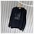 Hermès Sweatshirt mit Lederpatch Navy Blau  - Ansicht 2