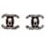 Chanel Orecchini Black Pearl Crystal Lock CC Nero