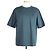 Hermès T-Shirt mit Pferdeleder-Patch Turquoise Blau