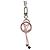 Louis Vuitton Portachiavi con Charm in Pelle Berry Rosa LV