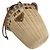 Tote Prada Mini borsa bucket in vimini con logo Triangle, corda rosa, rattan Tan Beige Marrone - vista 4