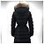 Moncler Chloé Steppjacke mit Waschbärfell Schwarz - Ansicht 5
