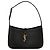 Saint Laurent Smooth Leather Monogram Hobo Schultertasche Schwarz