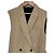 Autre Marque Chaleco largo de doble tejido de algodón DRESSTERIOR Castaño Camello - vista 3