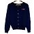 Autre Marque Porter Strickjacke mit Knöpfen Blau