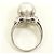 Autre Marque Pt900 Platinring mit schwarzer Tahiti-Perle und Diamant - Ansicht 3