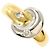 Autre Marque Anello con Diamante Pt850 K18YG D'oro