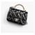 Chanel Mini borsa con patta e manico nera e oro Nero - vista 14