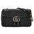 Gucci Borsa a tracolla GG Marmont media Nero - vista 4