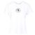 Moncler Kurzärmeliges Damen-T-Shirt mit Rundhalsausschnitt und Logo-Stickerei Weiß
