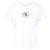 Moncler Kurzärmeliges Damen-T-Shirt mit Rundhalsausschnitt und Logo-Stickerei Weiß - Ansicht 2