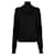 Saint Laurent Woll-Rollkragenpullover mit Logo Schwarz  - Ansicht 1