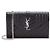 Saint Laurent Borsa a tracolla trapuntata con monogramma Nero
