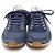 Louis Vuitton Sneakers basse in mix di camoscio blu navy - vista 2