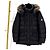 Jaqueta acolchoada Moncler Riviere com capuz Preto - vista 2