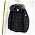 Jaqueta acolchoada Moncler Riviere com capuz Preto - vista 3