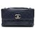 Chanel Borsa a mano con manico superiore e tracolla a catena in pelle di vitello Nero