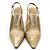 Jimmy Choo Scarpe slingback ERIN Beige in vernice Marrone