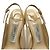 Jimmy Choo Scarpe slingback ERIN Beige in vernice Marrone - vista 12