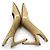 Jimmy Choo Scarpe slingback ERIN Beige in vernice Marrone - vista 8